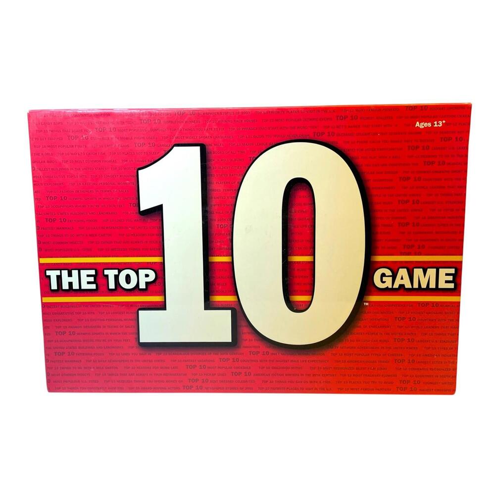 The Top 10 Game Trivia Party‎ Game Complete Excellent Condition Minor Box Wear